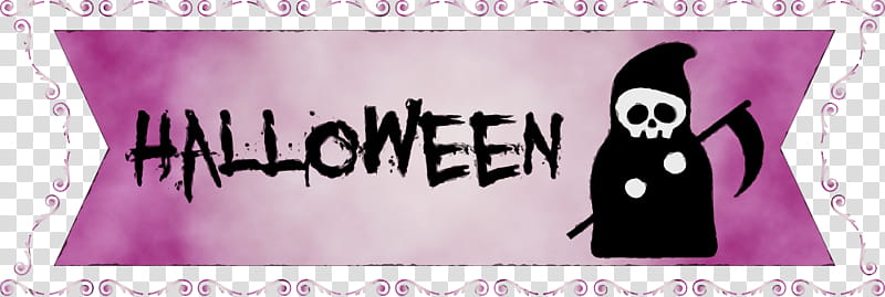 meter banner font, Happy Halloween Banner, Watercolor, Paint, Wet Ink transparent background PNG clipart