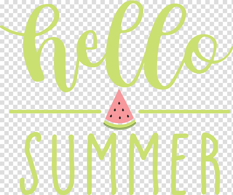 logo font green line area, Hello Summer, Watercolor, Paint, Wet Ink, Happiness, Meter transparent background PNG clipart