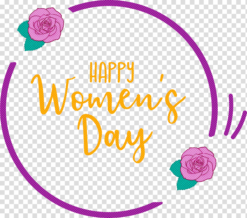 Womens Day Happy Womens Day, Cut Flowers, Floral Design, Garden Roses, Petal, Logo, Text transparent background PNG clipart