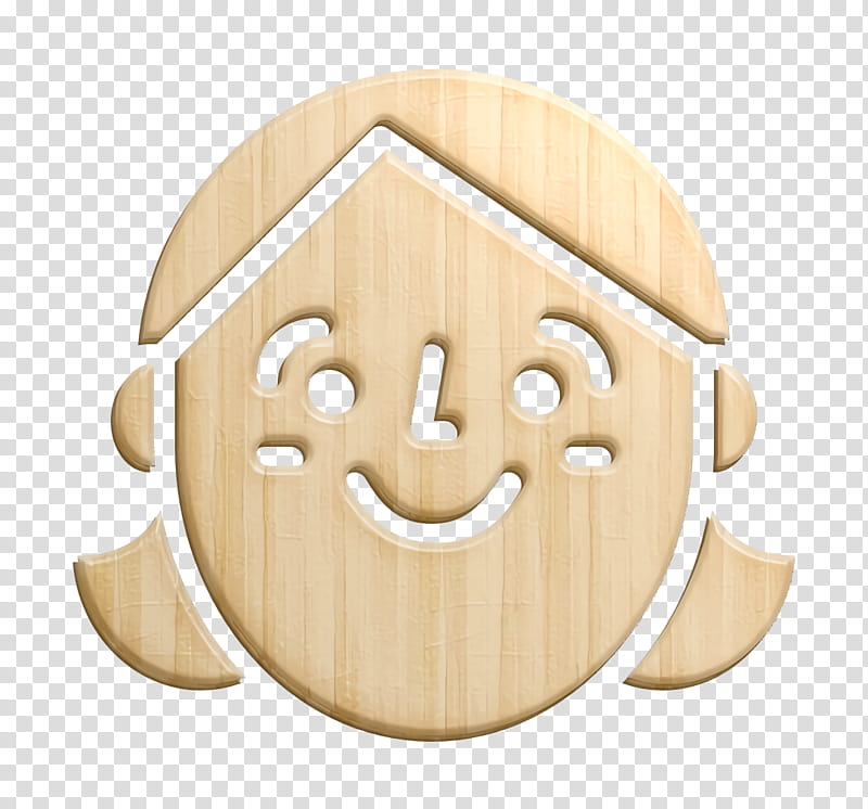 Woman icon Happy People icon Emoji icon, M083vt, Wood, Meter, Cartoon transparent background PNG clipart