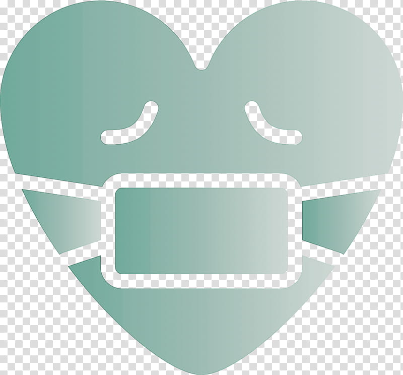 emoji medical mask Corona Virus Disease, Green, Facial Expression, Head, Smile, Turquoise, Heart, Helmet transparent background PNG clipart