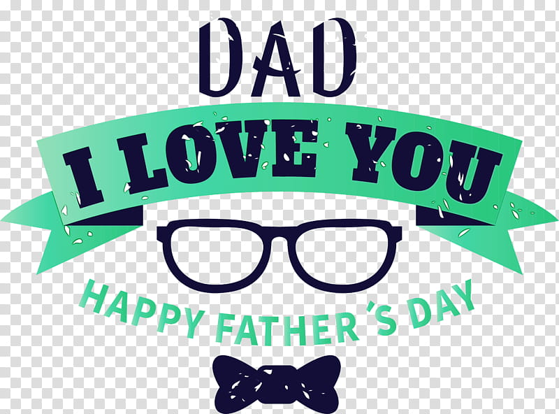 Glasses, Fathers Day, Happy Fathers Day, Watercolor, Paint, Wet Ink, Logo, Sunglasses transparent background PNG clipart