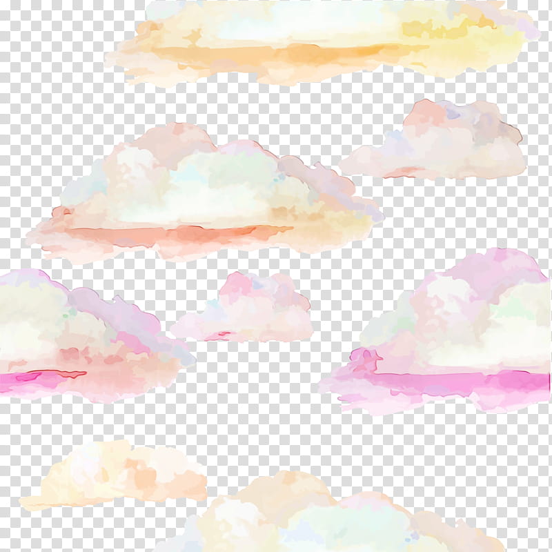 watercolor painting pink m cloudm new york bowery sky paint, Wet Ink transparent background PNG clipart
