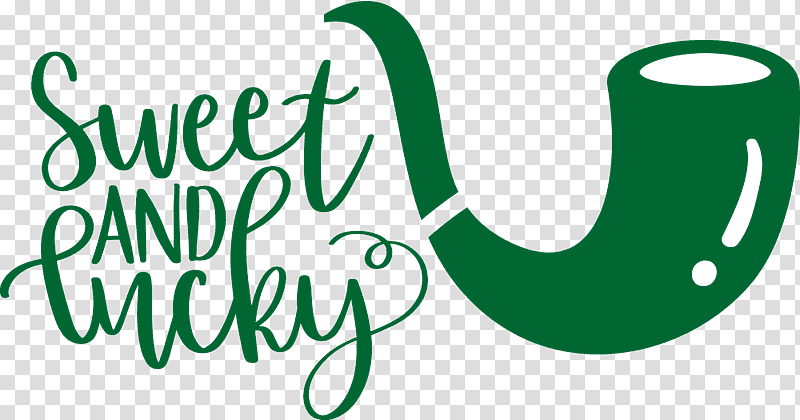 Sweet And Lucky St Patricks Day, Logo, Green, Meter transparent background PNG clipart