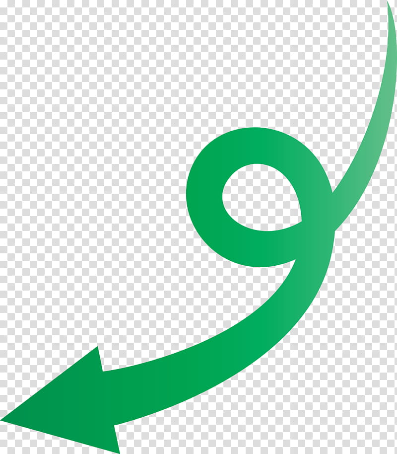 Curved Arrow, Green, Line, Logo, Symbol transparent background PNG clipart