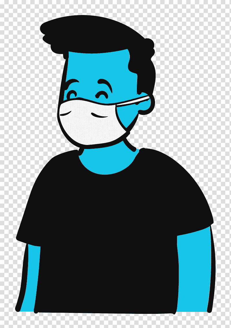 man Medical Mask coronavirus, Facial Hair, Cartoon, Character, Male, Sleeve, Microsoft Azure transparent background PNG clipart