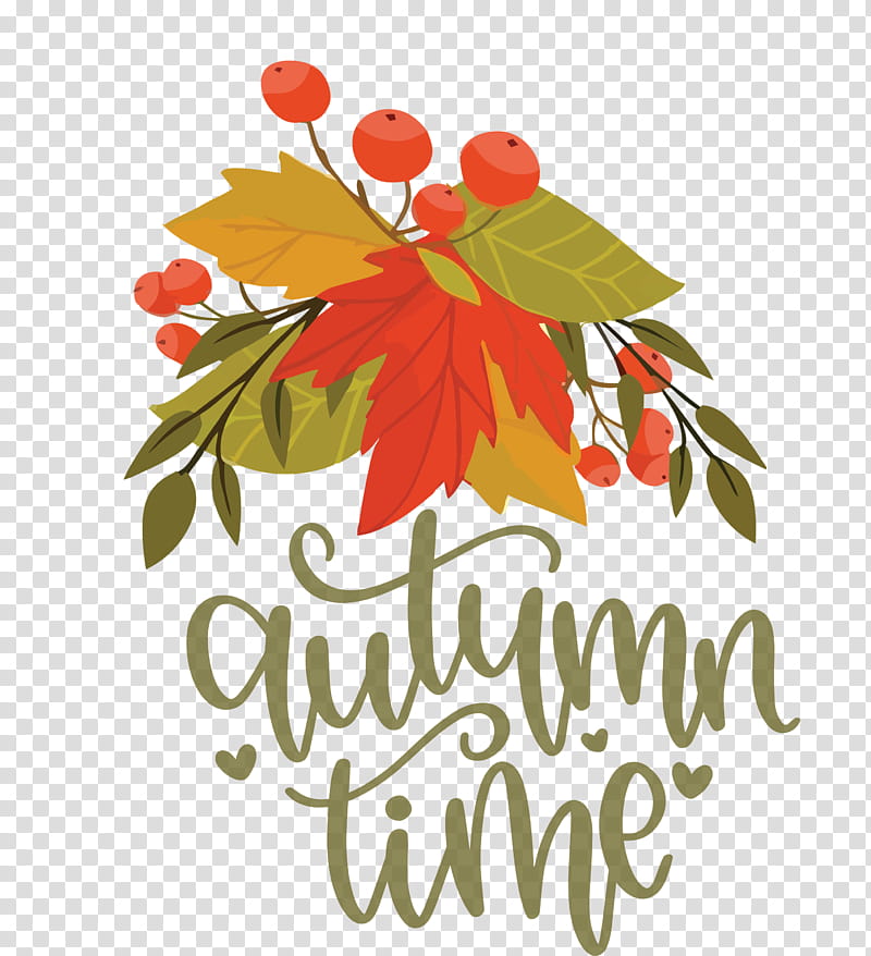 Autumn Time Happy Autumn Hello Autumn, Floral Design, Leaf, Tree, Fruit, Text, Flower, Plants transparent background PNG clipart