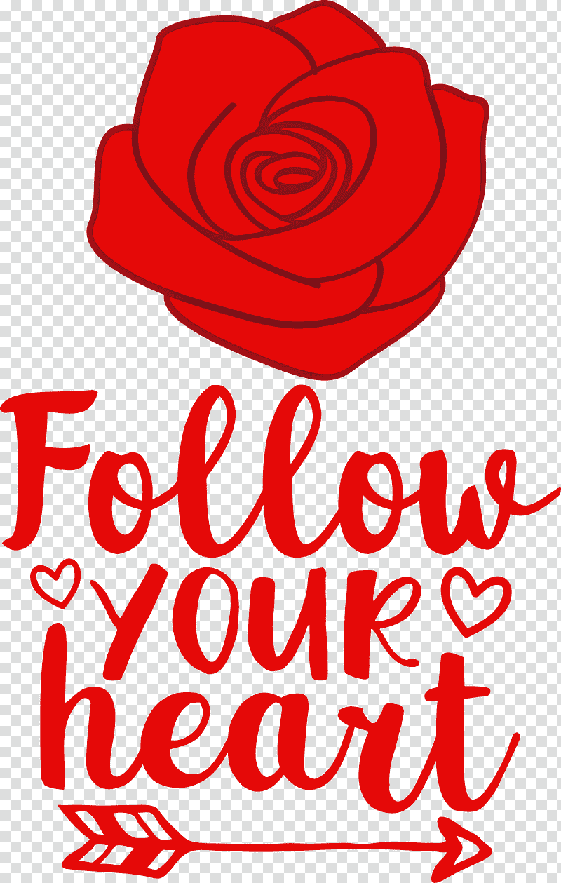 Follow Your Heart Valentines Day Valentine, Quote, Floral Design, Garden Roses, Cut Flowers, Meter, Petal transparent background PNG clipart