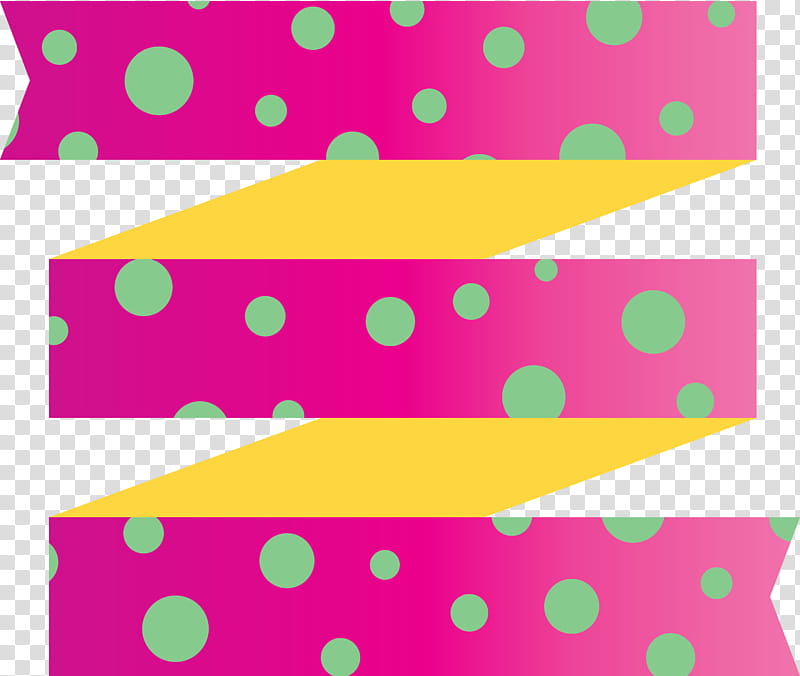 Ribbon Multiple Ribbon, Pink, Polka Dot, Wrapping Paper, Rectangle transparent background PNG clipart