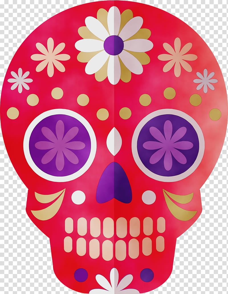 Skull art, Skull Mexico, Sugar Skull, Traditional Skull, Watercolor, Paint, Wet Ink, Calavera transparent background PNG clipart