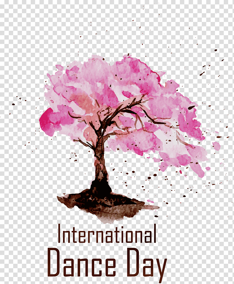 Cherry blossom, International Dance Day, Watercolor, Paint, Wet Ink, Long Buckby, Stau150 Minvuncnr Ad transparent background PNG clipart