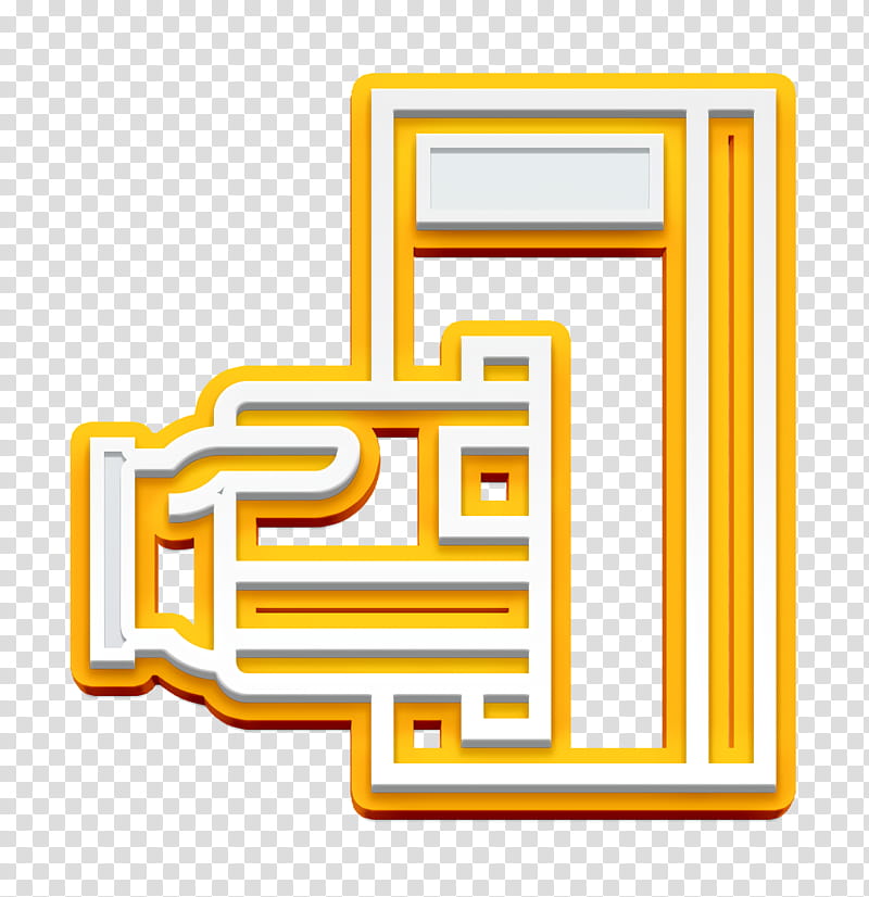 Hotel key icon Keycard icon Hotel Services icon, Logo, Angle, Line, Yellow, Meter, Number, Area transparent background PNG clipart