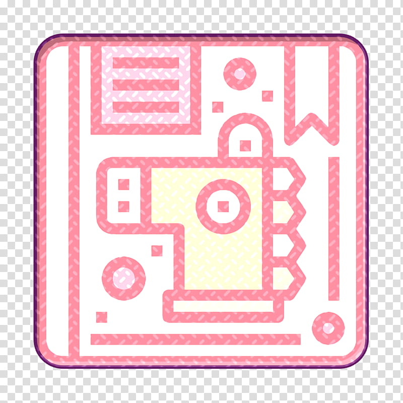 Book icon Bookstore icon Children icon, Pink, Text, Line, Rectangle, Square, Number, Sticker transparent background PNG clipart