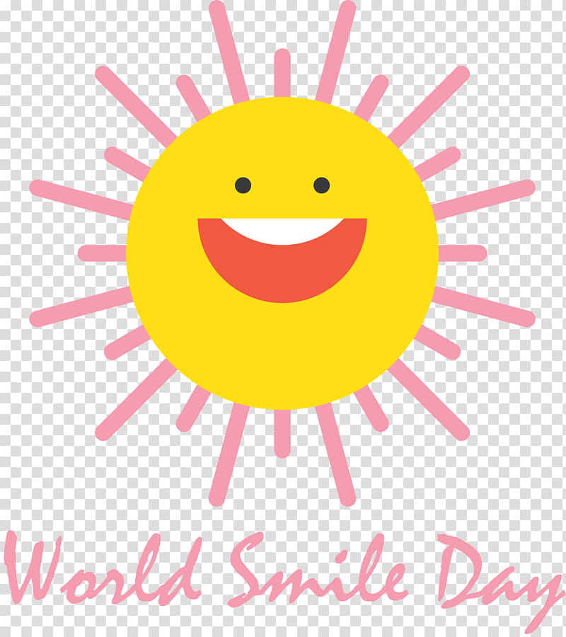 World Smile Day Smile Day Smile, Smiley, Emoticon, Yellow, Happiness, Petal, Flower, Line transparent background PNG clipart