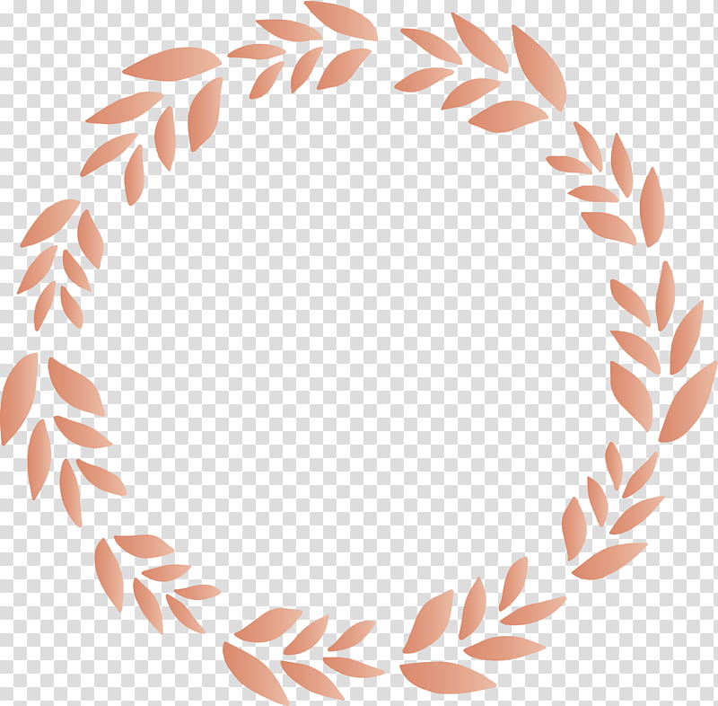 Spring frame flower frame floral frame, Leaf Frame, Line, Circle, Peach transparent background PNG clipart