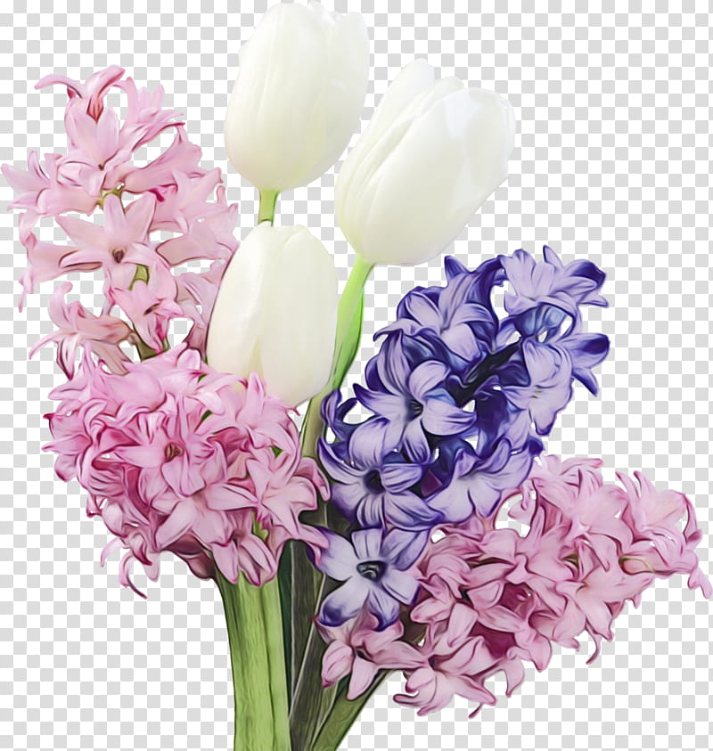Artificial flower, Watercolor, Paint, Wet Ink, Hyacinth, Cut Flowers, Lilac, Plant transparent background PNG clipart