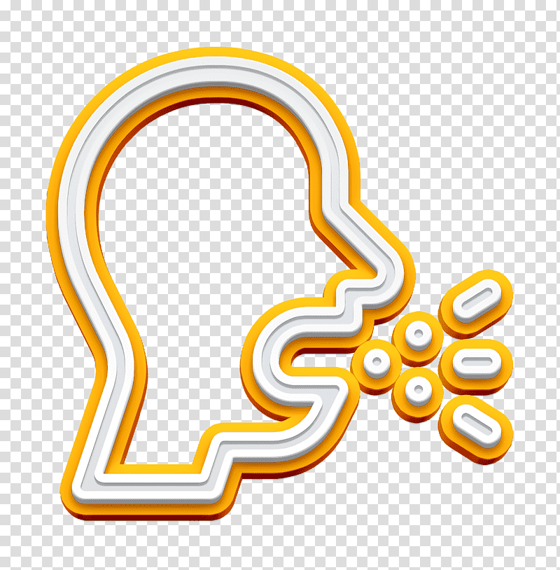 Quit Smoking icon Cough icon, Cartoon, Symbol, Yellow, Meter, Chemical Symbol, Line transparent background PNG clipart