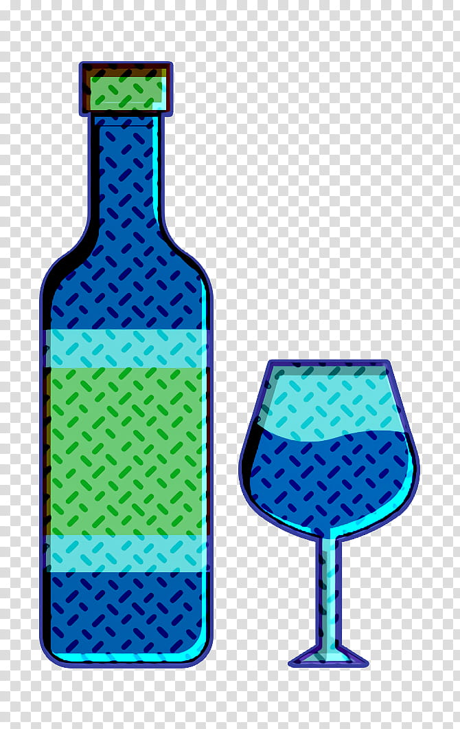 Party icon Wine icon Wine bottle icon, Glass Bottle, Cobalt Blue, Line, Geometry, Mathematics transparent background PNG clipart