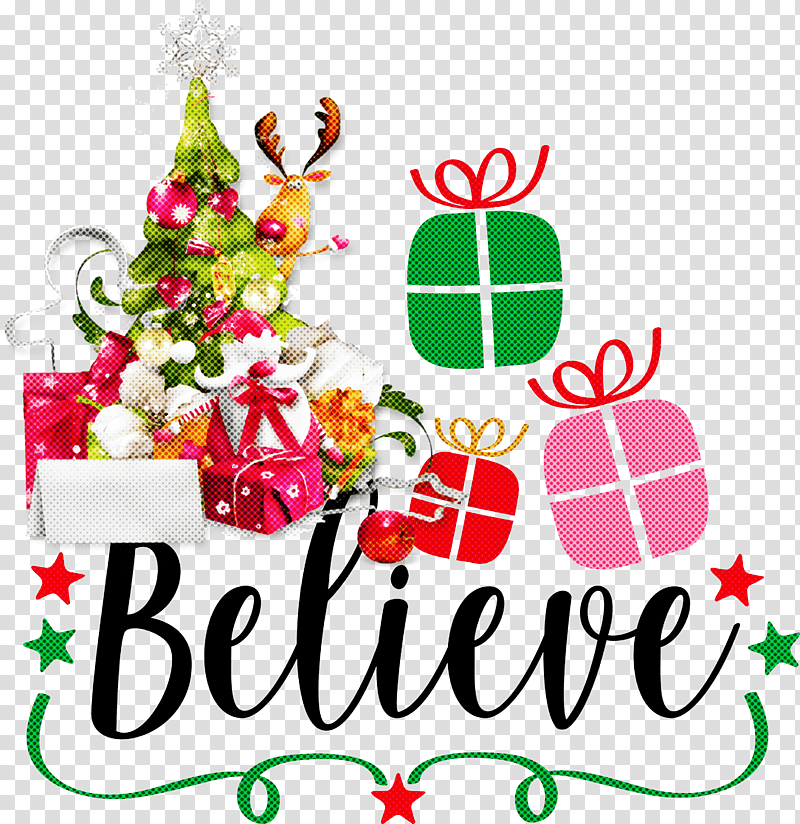 Believe Santa Christmas, Christmas , Christmas Day, Christmas Ornament, Christmas Tree, Holiday, Advent Calendar transparent background PNG clipart