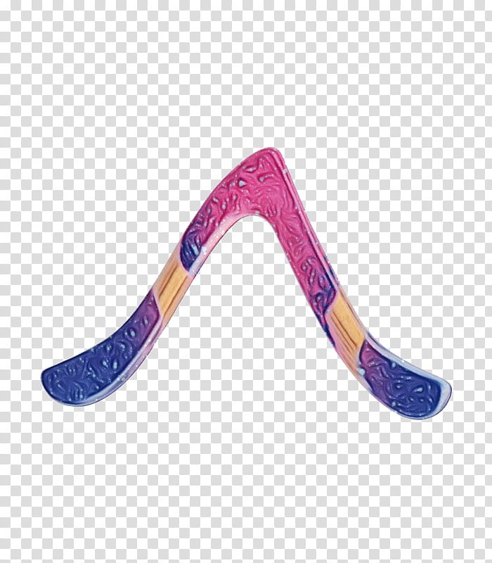 violet purple boomerang, Watercolor, Paint, Wet Ink transparent background PNG clipart