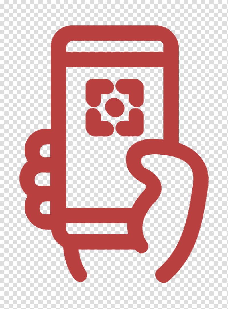 Hand icon Camera icon Gesture Hands icon, Technology Icon, QR Code, Barcode Scanner, Mobile Phone, Telephone, Smartphone transparent background PNG clipart