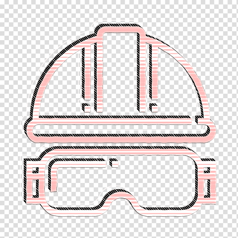 Carpenter icon Helmet icon, Goggles, Personal Protective Equipment, Meter, Line, Headgear, Champion Copper Plus Spark Plug Rv15yc4 transparent background PNG clipart