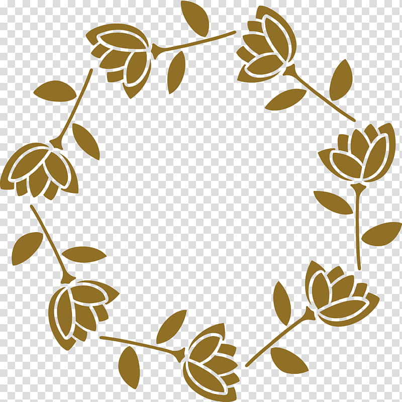 Floral frame flower frame nature frame, Leaf, Plant, Branch, Pedicel, Stencil transparent background PNG clipart