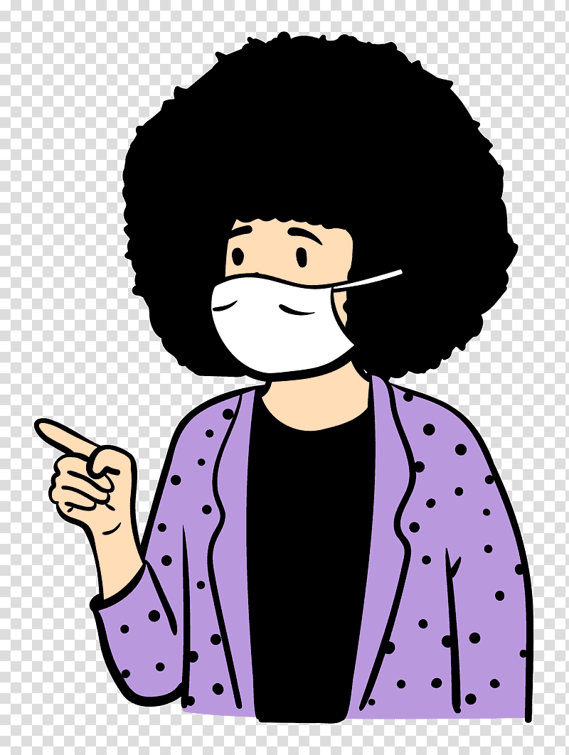 woman medical mask coronavirus, Facial Hair, Hairstyle, Face, Black Hair, Human, Cartoon transparent background PNG clipart