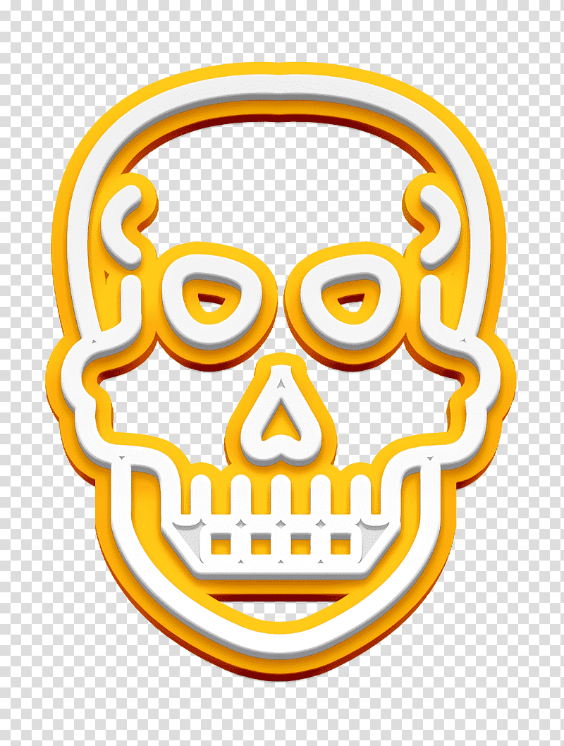 Medical Set icon Skull icon, Smiley, Emoticon, Yellow, Symbol, Line, Meter transparent background PNG clipart
