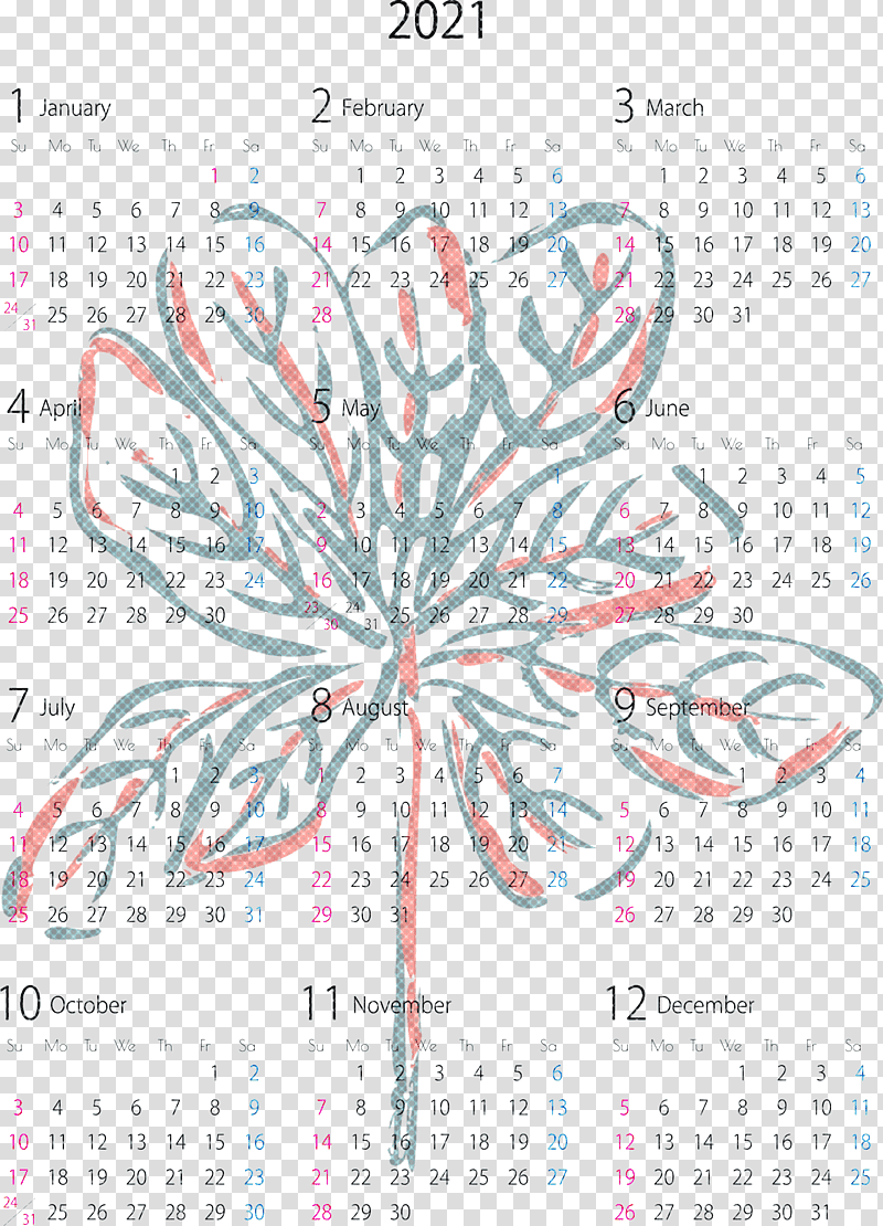 2021 Yearly Calendar, Flower, Elimina Olores Gatos Beox 500ml, Tree, Poster, Meter, 123456789101112 transparent background PNG clipart
