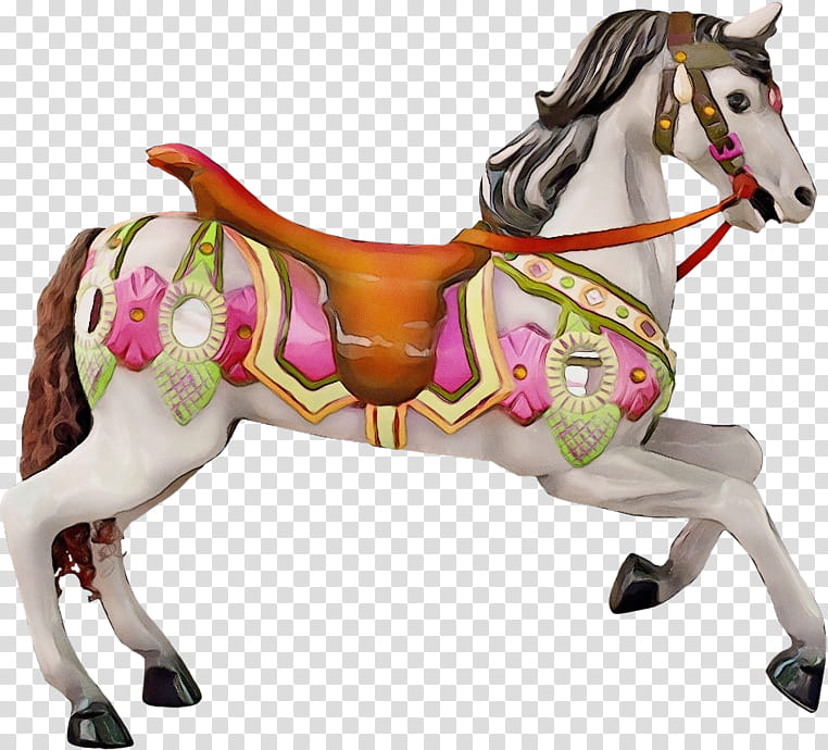 american paint horse mustang carousel foal pony, Watercolor, Wet Ink, Stallion, Equestrianism, Pinto Horse, Rein, Victorian Carousel transparent background PNG clipart