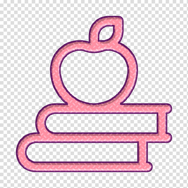 Apple icon Book icon Education icon, Pink transparent background PNG clipart