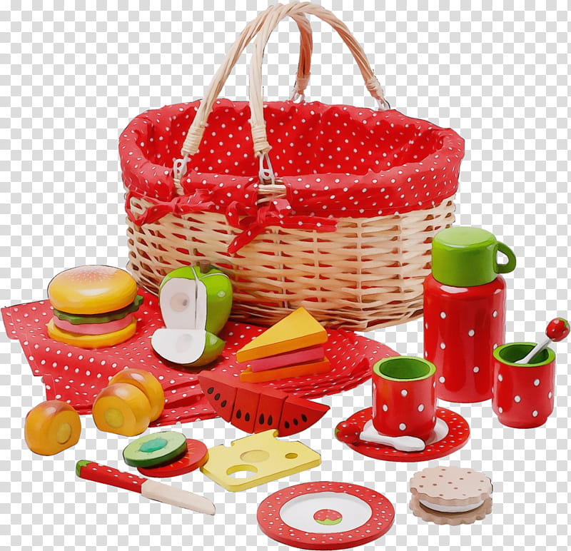 Strawberry, Watercolor, Paint, Wet Ink, Gift Basket, Hamper, Vegetarian Cuisine, Fruit transparent background PNG clipart