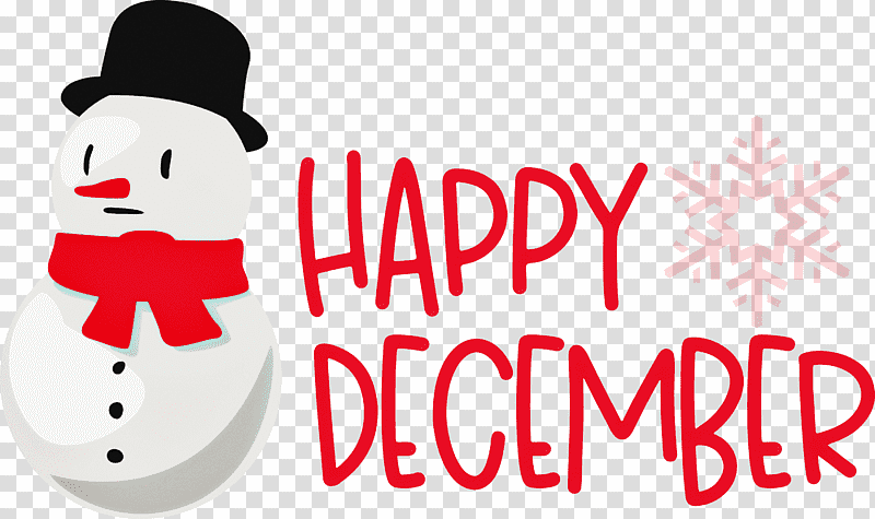 Happy December December, Logo, Snowman, Meter, Christmas Day transparent background PNG clipart