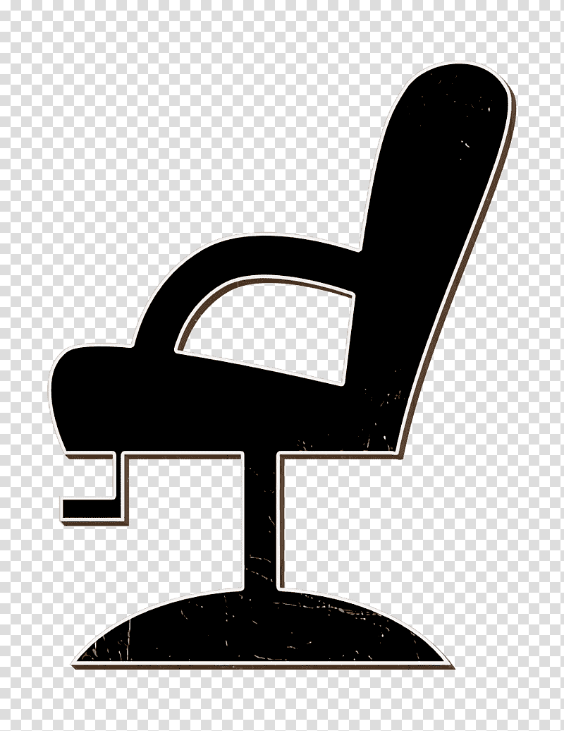 Chair side view silhouette icon Tools and utensils icon Chair icon, Hair Salon Icon, Beauty Parlour, Office Chair, Barber, Furniture, Chair transparent background PNG clipart