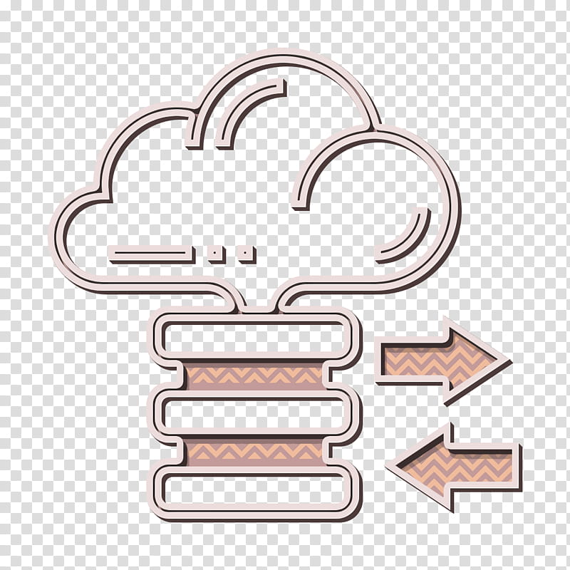 Cloud storage icon icon Data Management icon, Icon, Meter, Line transparent background PNG clipart