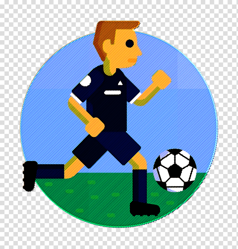 Soccer player icon Human icon Soccer icon, Ball, Cartoon M, Sports Equipment, Goalkeeper, School
, Yellow transparent background PNG clipart