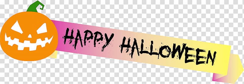 Happy Halloween Banner, Logo, Yellow, Meter transparent background PNG clipart