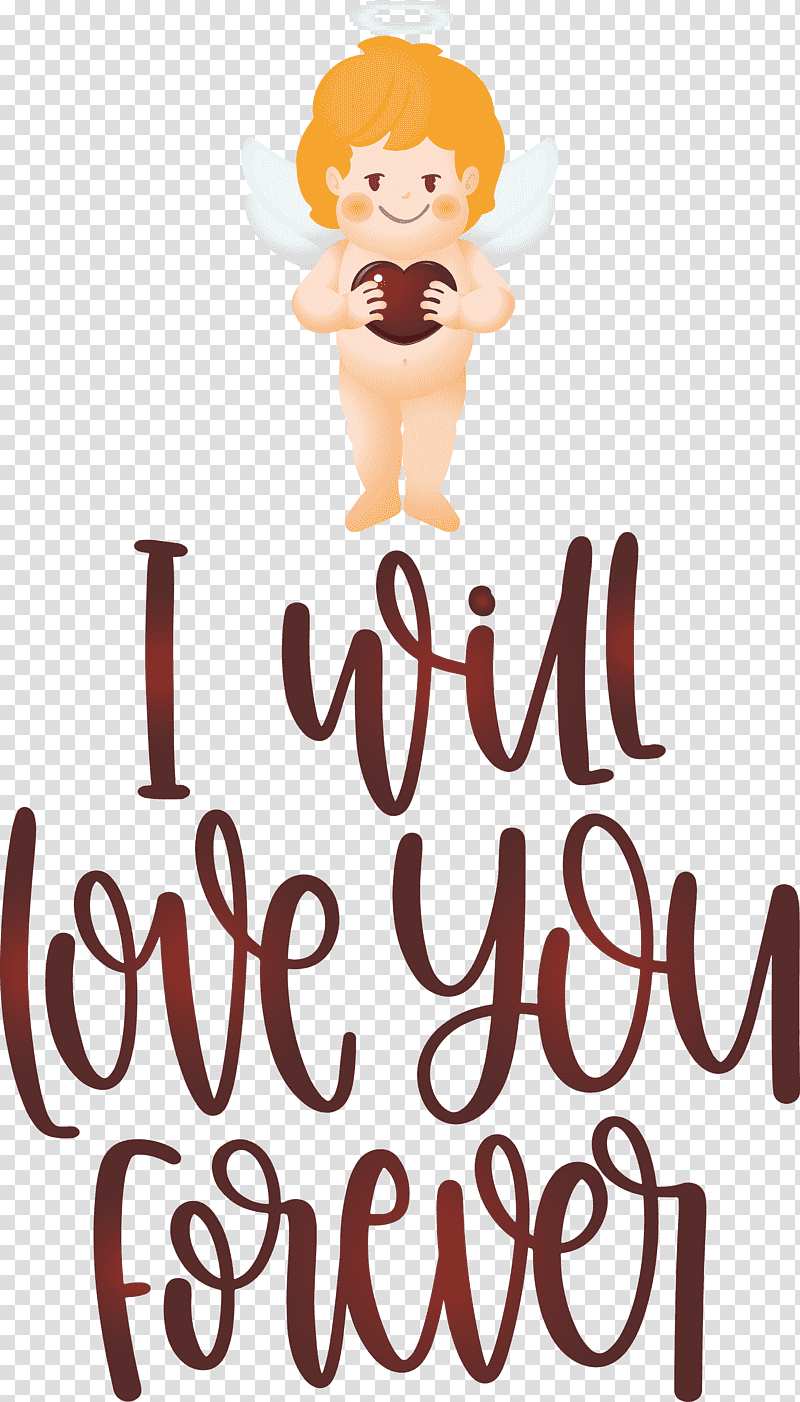 Love You Forever valentines day valentines day quote, Cartoon, Logo, Smile, Happiness, Character, Meter transparent background PNG clipart