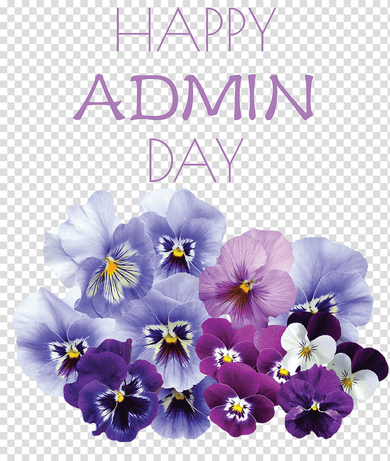 Admin Day Administrative Professionals Day Secretaries Day, Pansy, Flower, California Golden Violet, Plant, Annual Plant, Common Blue Violet transparent background PNG clipart