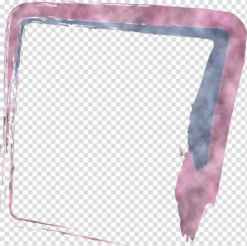 pink rectangle, BRUSH FRAME, Watercolor Frame transparent background PNG clipart