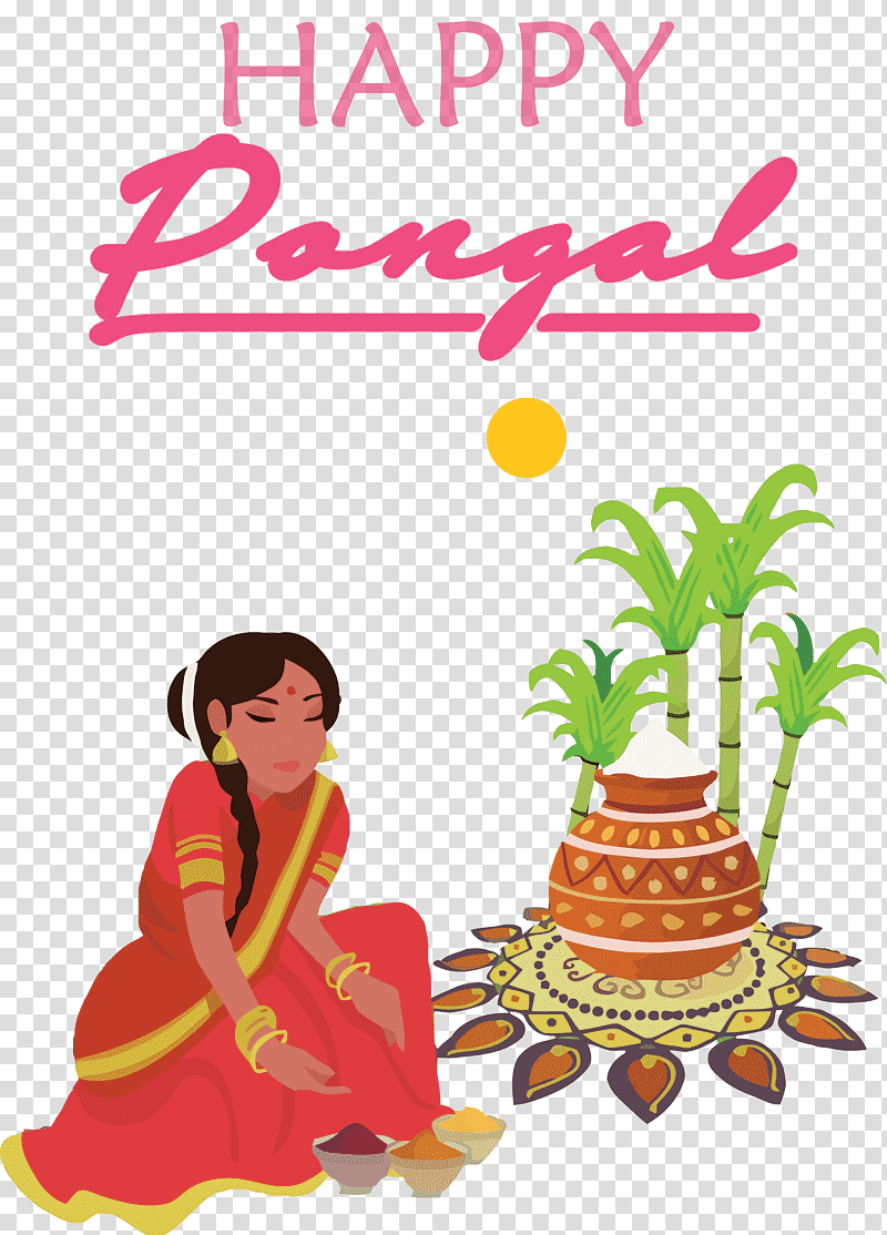 Pongal Happy Pongal, Makar Sankranti, Bhogi, Lohri, Tamil Cuisine, Mattu Pongal, Rangoli transparent background PNG clipart