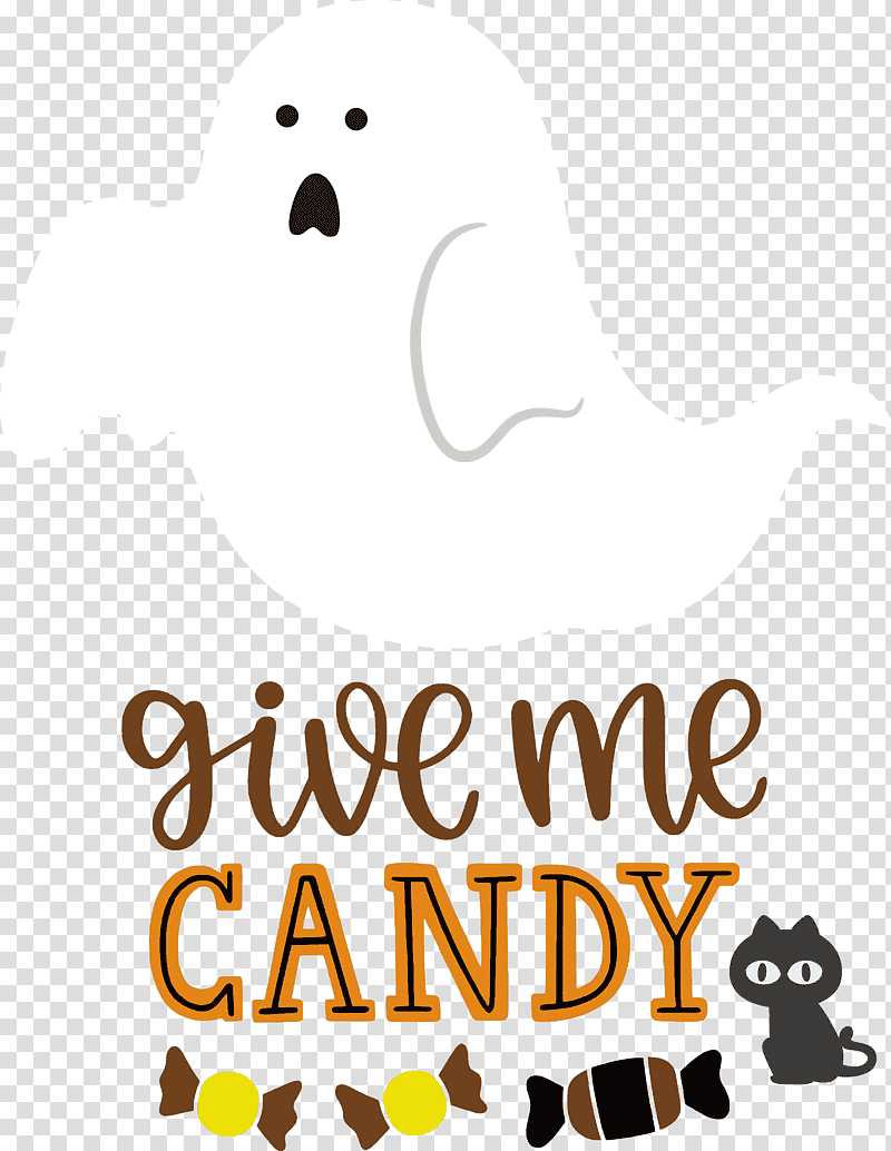 Give me candy Trick or Treat Halloween, Halloween , Logo, Meter, Line, Happiness, Mathematics transparent background PNG clipart