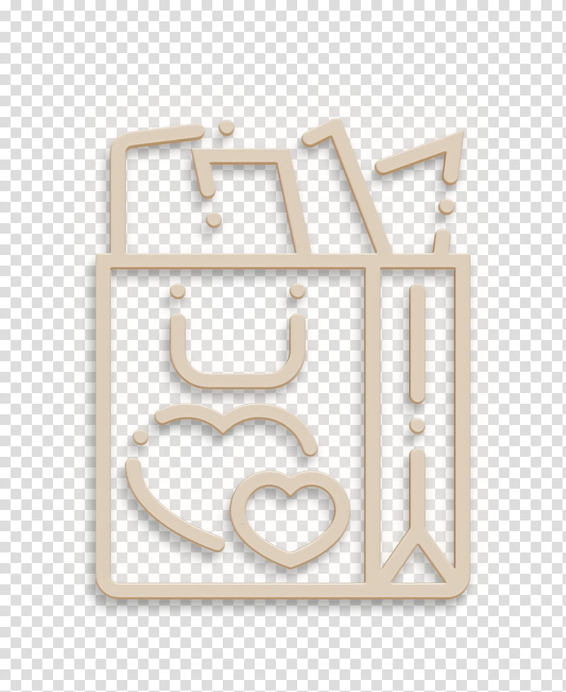 Heart icon Love icon, Beige, Rectangle, Metal transparent background PNG clipart