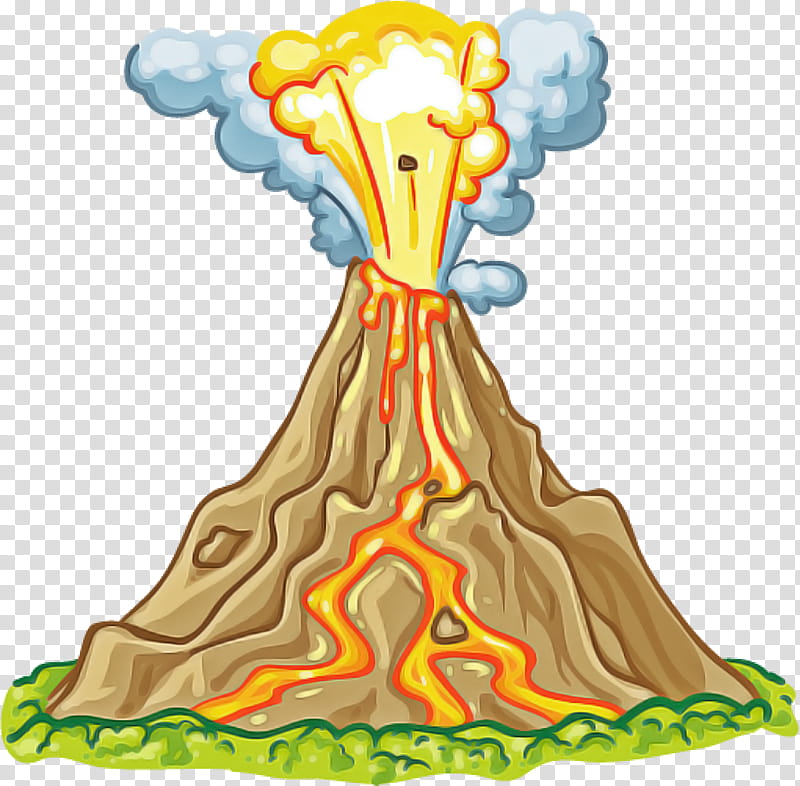 cartoon volcano, Cartoon transparent background PNG clipart