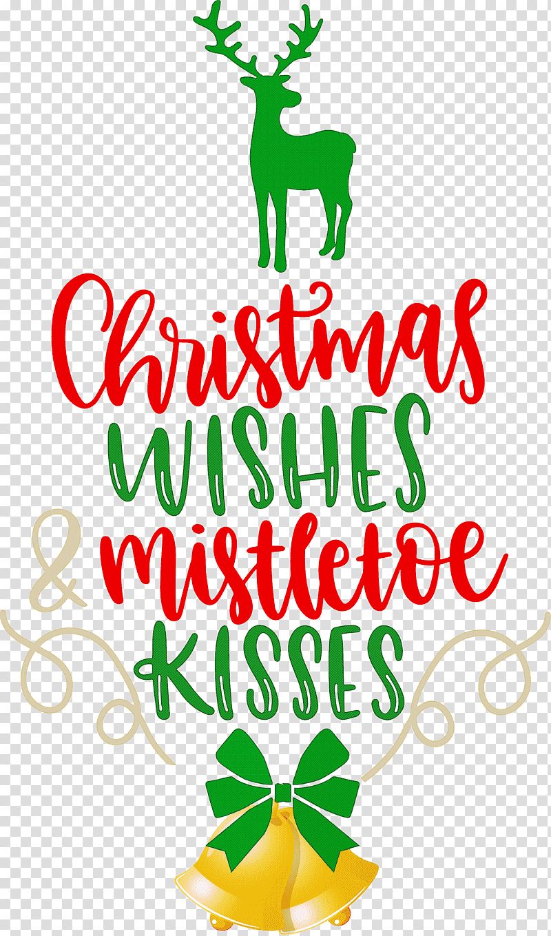 Christmas Wishes Mistletoe Kisses, Reindeer, Christmas Ornament, Christmas Day, Christmas Tree, Holiday Ornament, Christmas Ornament M transparent background PNG clipart
