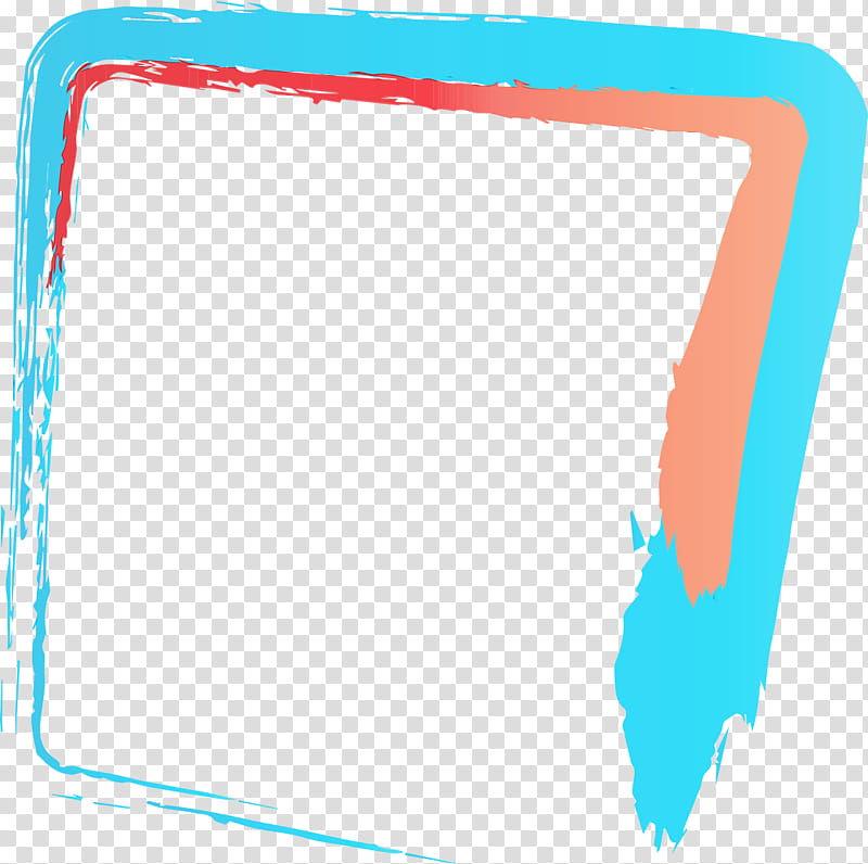 turquoise rectangle, BRUSH FRAME, Watercolor Frame, Paint, Wet Ink transparent background PNG clipart