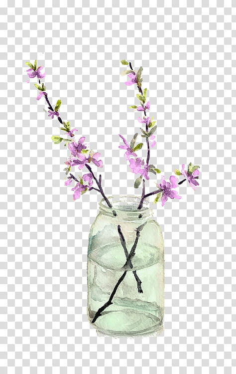Artificial flower, Vase, Cut Flowers, Plant, Purple, Lilac, Branch, Ikebana transparent background PNG clipart