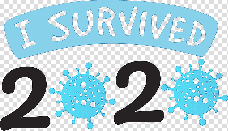 free free 2020, I Survived, Watercolor, Paint, Wet Ink transparent background PNG clipart