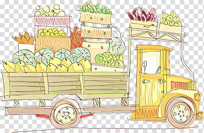 Car, Transport, Cartoon, Wagon, Vehicle, Yellow, Electric Motor, Truck transparent background PNG clipart